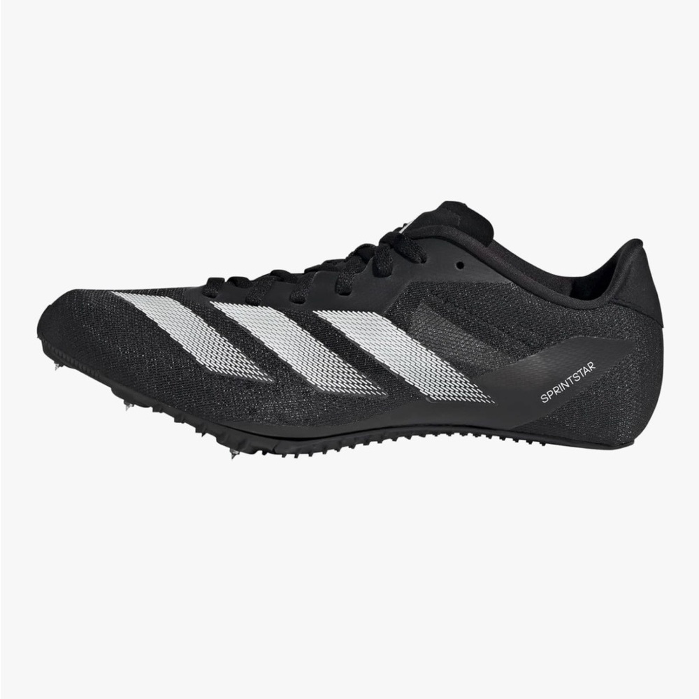 Unisex Adidas Sprintstar Running Spikes Track & Field in Black and White